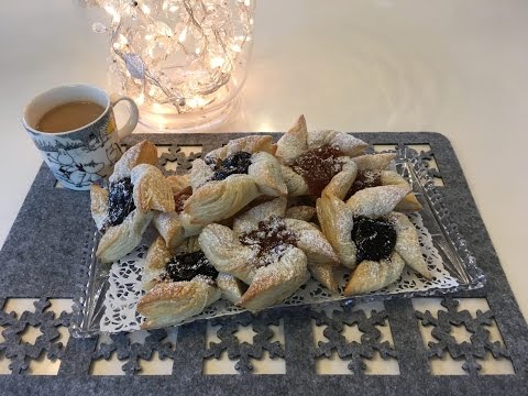 Видео рецепт Рождественское печенье из слоеного теста