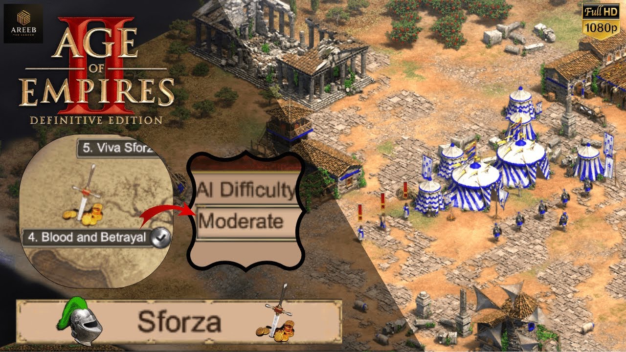 AoE2: DE - Blood and Betrayal #4 - Sforza Campaign Gameplay (Moderate Difficulty)
