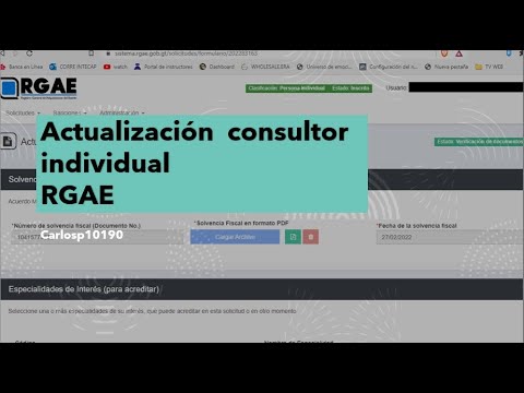 Actualización  consultor individual RGAE