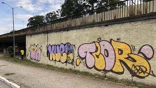 GRAFFITI  Bombing with KUBO (Mexico) and Sliks pt2