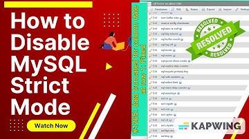How to Disable MySql Strict Mode in cPanel-  #1265 data truncated for column date at row 1: Fixed