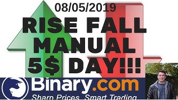 STRATEGY RISE/FALL 5$ DAY IN BINARY.COM OFICIAL PLETSCH TRADER 2019 08.05.2019
