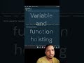 What is hoisting in Js | Javascript #shorts