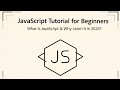 JavaScript Tutorial for Beginners | What Is JavaScript & Why Learn It in 2026