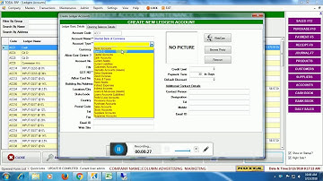 Create a bank Ledger in Total ERP