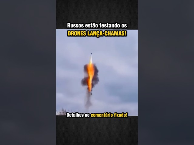 Drone lança-chamas russo em testes