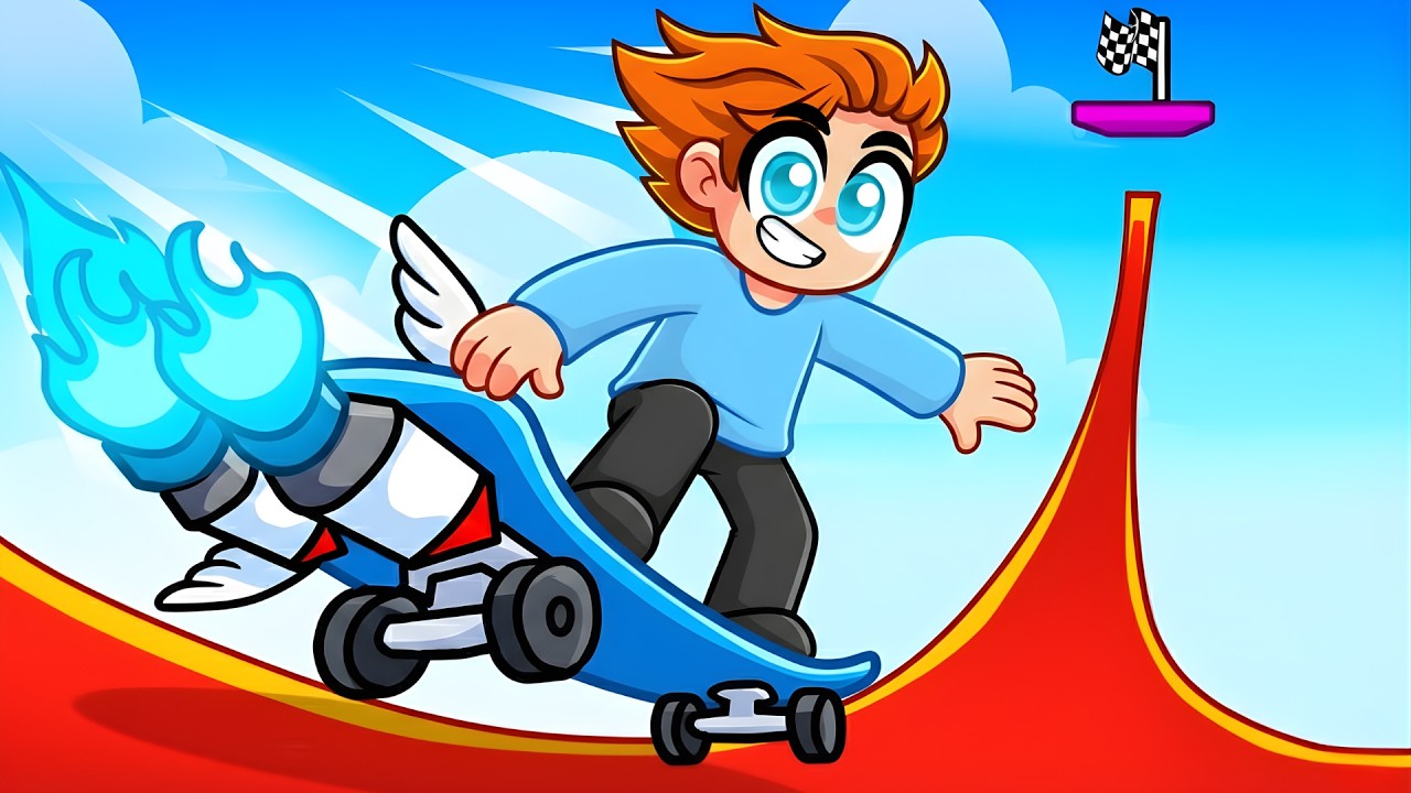 Använder OP Brädor För Att klara Den Svåraste Skateboard Obbyn i Roblox