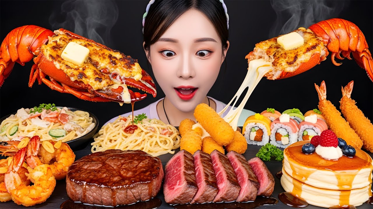 Luxury ASMR🤤 Truffle, Wagyu, Scallops – Soft, Clean Eating Sounds