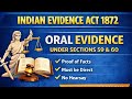 INDIAN EVIDENCE ACT 1872 – ORAL EVIDENCE (SECTIONS 59 & 60)