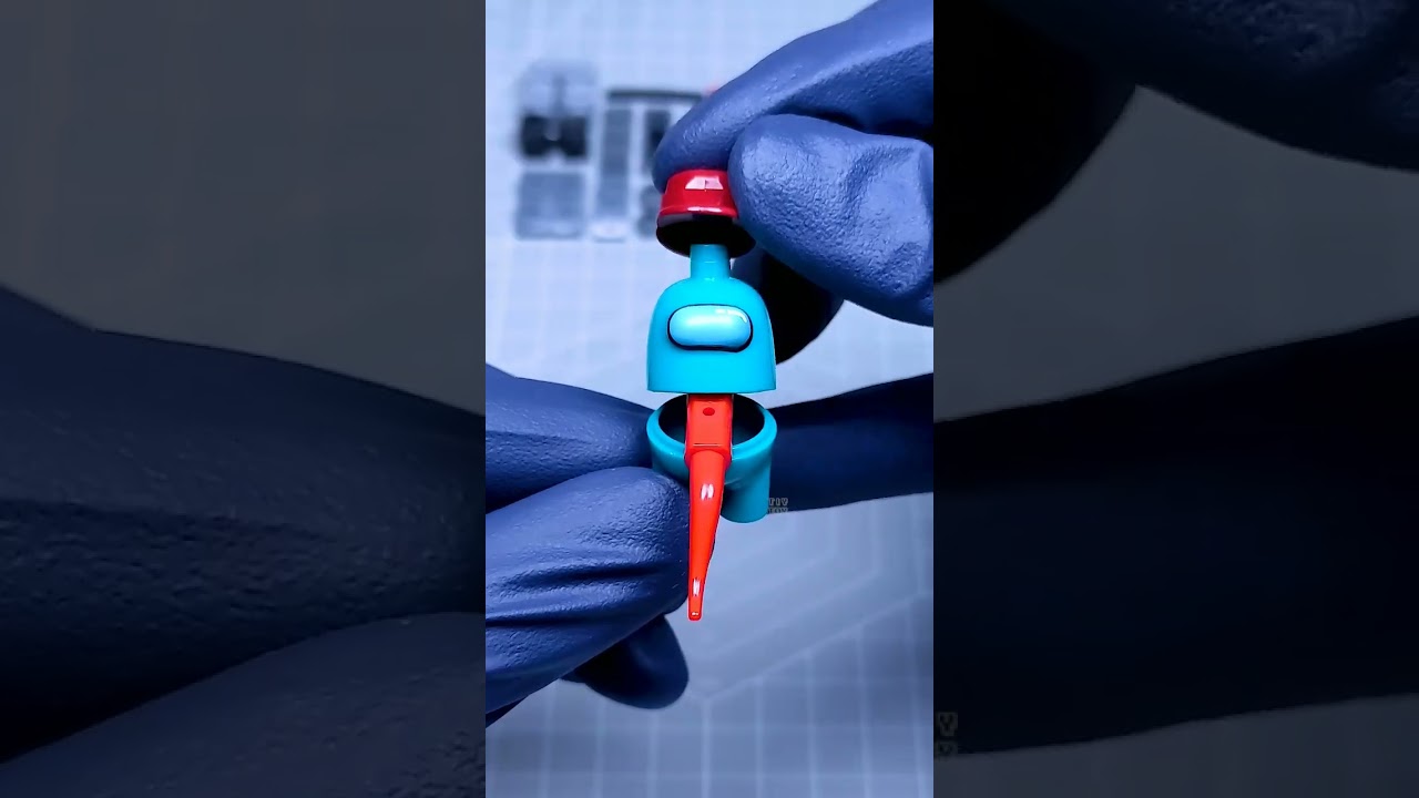 ⚠️ Cheap LEGO Fake! How I Make Unofficial LEGO Among Us Minifigs? MG Block Speed Build ЛЕГО 레고 レゴ 乐高