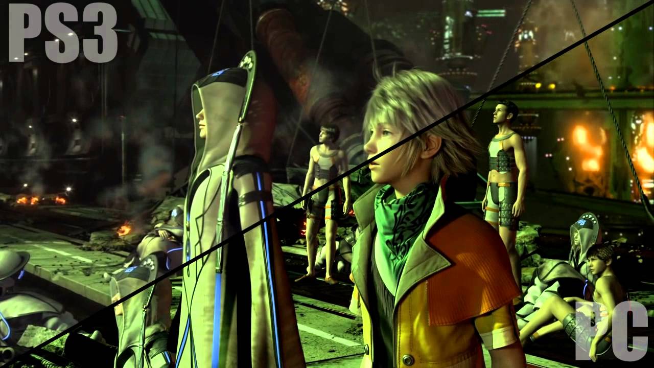 Final Fantasy Xiii Ps3 Vs Pc Pre Rendered Cgi Cut Scene Youtube