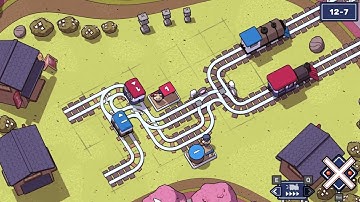 Railbound ( Level 12-7 | Hard 2D Puzzle Game ) | Tutorial and Gameplay