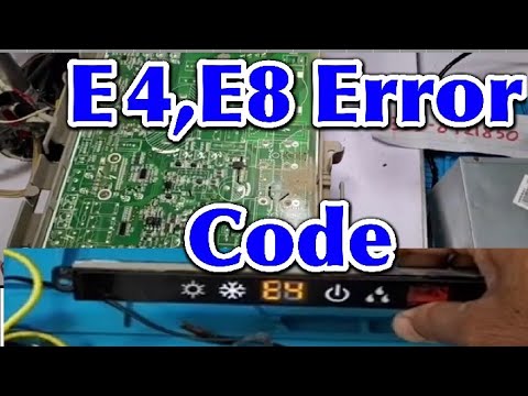 #135 GREE DC Inverter AC E4 Error code E8 Error code solve