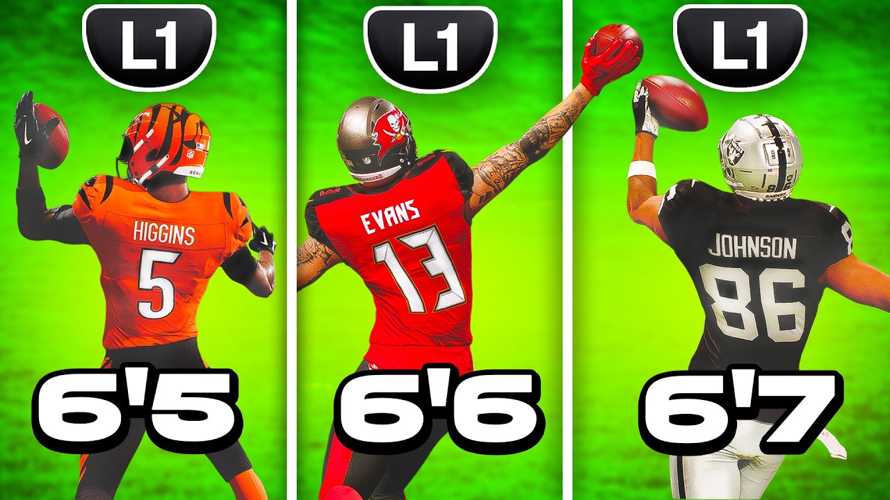 Ловите мяч одной рукой с САМЫМИ ВЫСОКИМИ суперзвездами среди ресиверов в Madden 26!