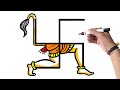 Swastik से हनुमान जी का Drawing बनाना सीखिए मेहनत से बनाया हैं | Hanuman जी का चित्र आसानीसे