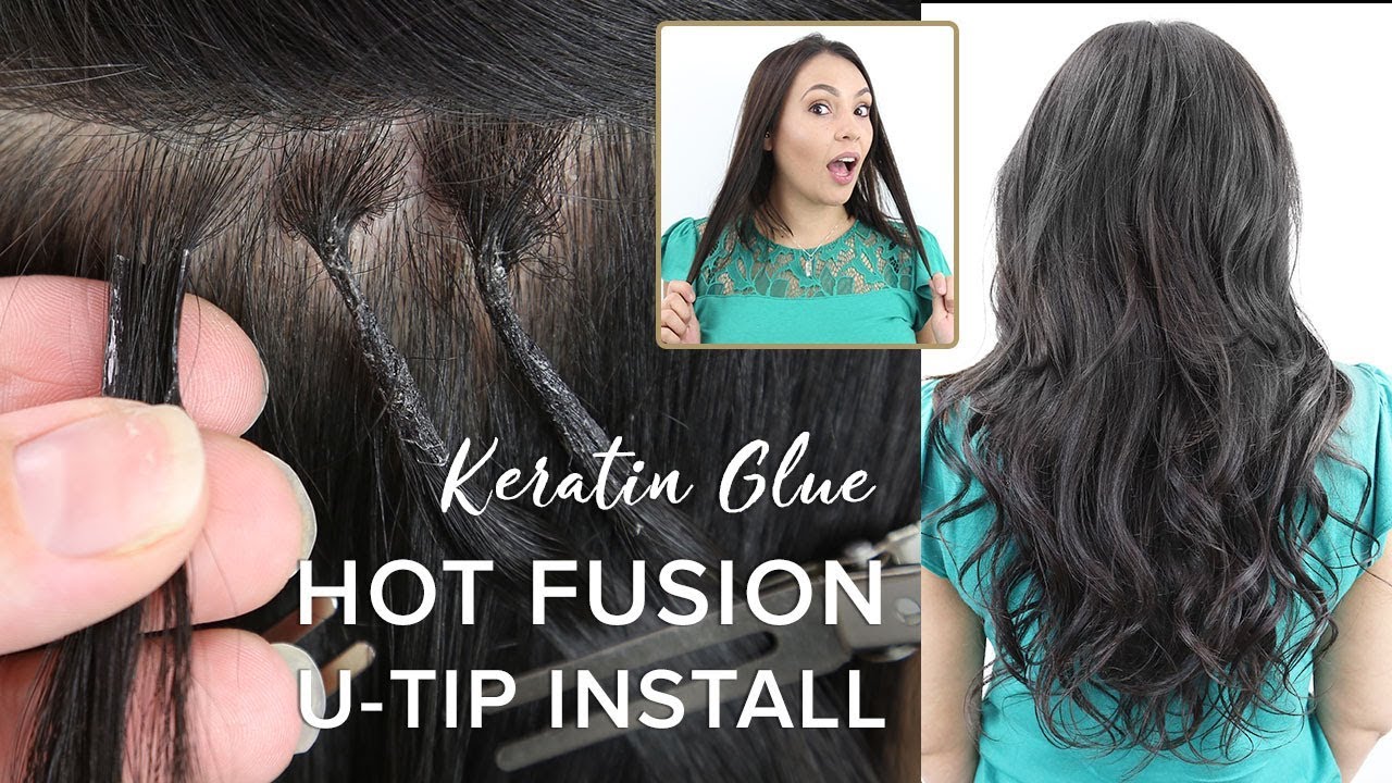 Black Hair Extension Keratin Tip K-Tip Fusion Iron