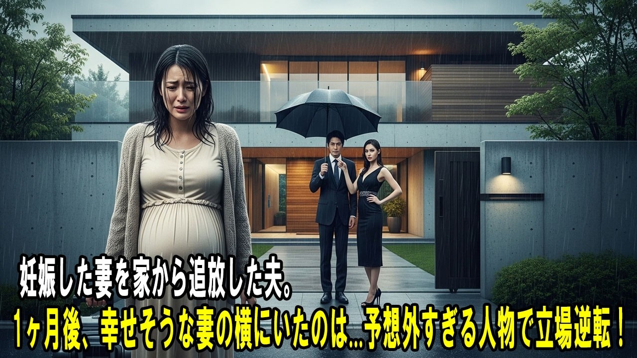 妊娠した妻を家から追放した夫。1ヶ月後、幸せそうな妻の横にいたのは...予想外すぎる人物で立場逆転！