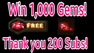 ⭐1,000 FREE GEM GIVEAWAY! ⭐ 200 SUBSCRIBERS CELEBRATION! screenshot 2
