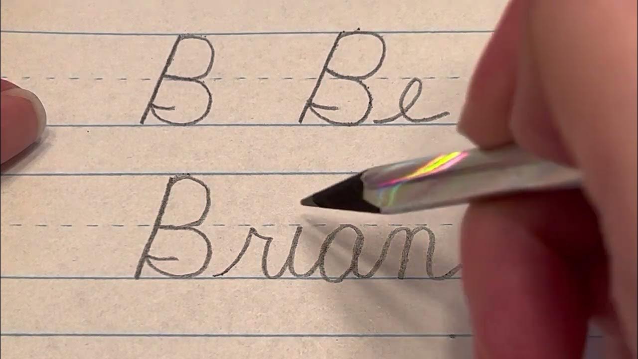 How to connect cursive capital "B" - YouTube