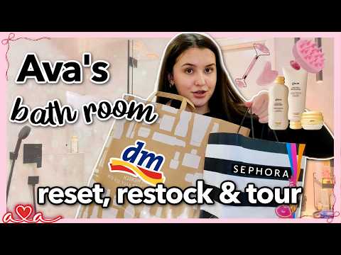 Ava's bathroom reset, restock & tour 🛁🫧 We're cleaning up my bathroom ౨ৎ All Ava teen life