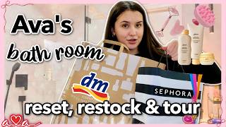 Ava's bathroom reset, restock & tour 🛁🫧 wir räumen mein Badzimmer auf ౨ৎ Alles Ava teen life