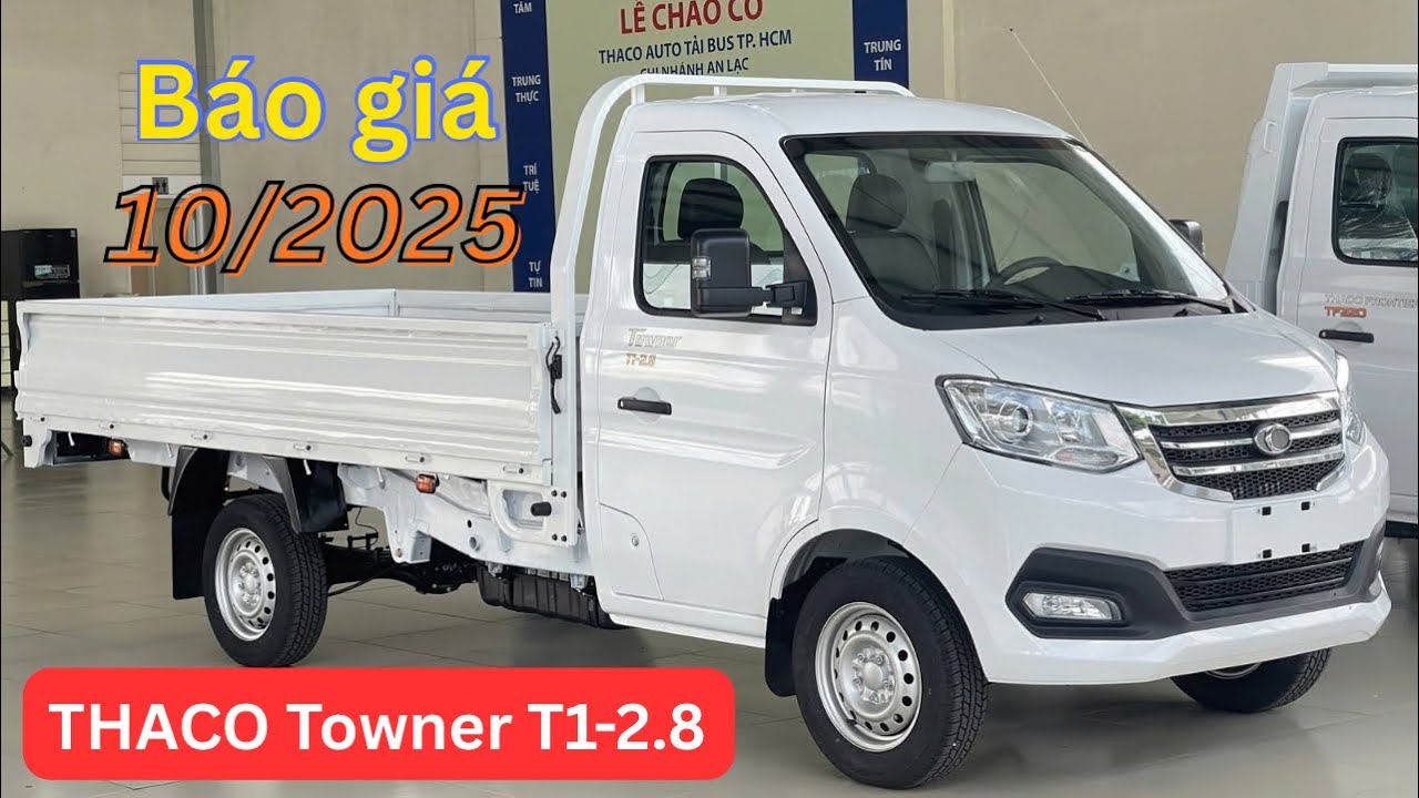 THACO TOWNER T1-2.8 Thùng lửng giá bao nhiêu | tải trọng 1T44 thùng dài 3m25 | Hotline: 0984896439