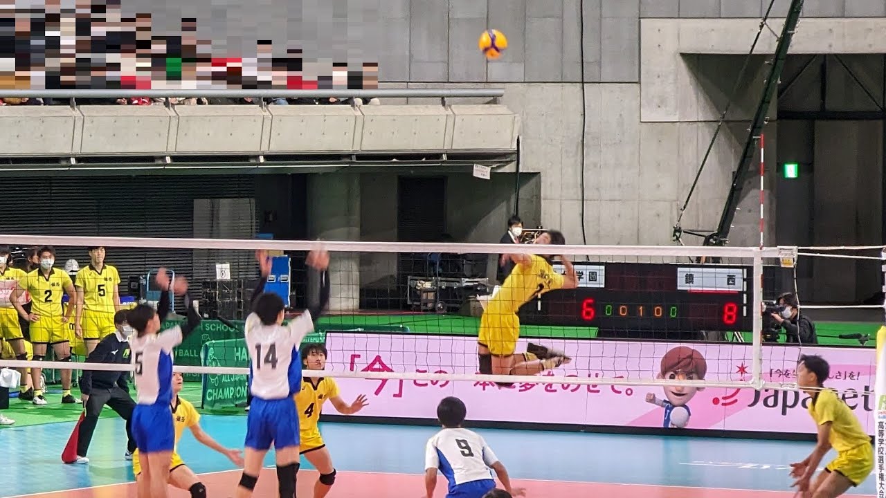 舛本颯真 鎮西 vs 駿台学園 第1セット 春の高校バレー 2023 男子決勝 春高バレーボール 春高バレー  佐藤遥斗 春高校バレー 2023 Japan volleyball