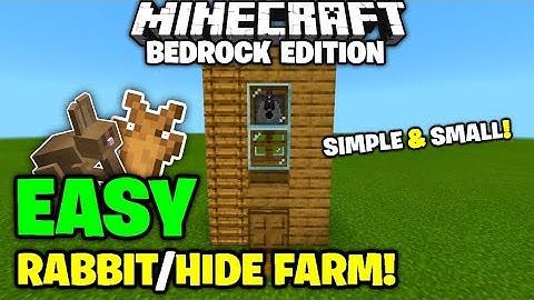 1.18 SIMPLE RABBIT FARM TUTORIAL IN MINECRAFT BEDROCK (MCPE, XBOX, PS4, PS5, SWITCH, WINDOWS 10)