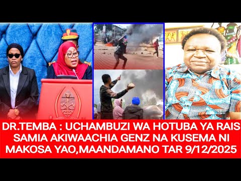 WANAHARAKATI UCHAMBUZI HOTUBA YA RAIS SAMIA KUWAACHIA GENZ AKISEMA NI MAKOSA YAO MAANDAMANO DEC 9