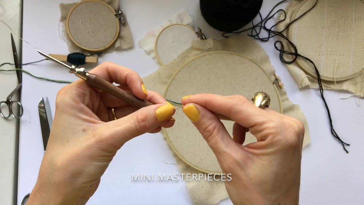 Using two strands of embroidery floss with the Lavor Punch Needle YouTube