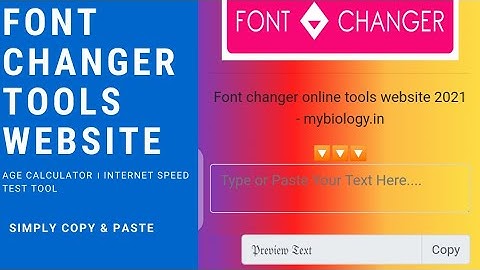 Font changer tools 2021 । Fancy text generator tools website।