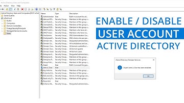 Enable and Disable user account in Active Directory Tagalog Tutorial