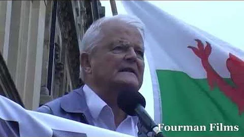 Bruce Kent CND - No New Wars No to NATO - Newport Demonstration - 30.08.14