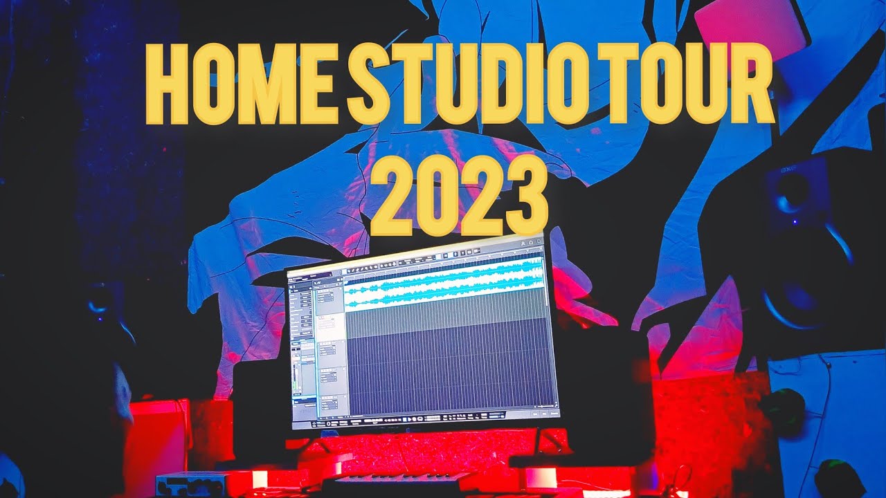 Home studio tour 2023 desk setup cinematic broll video - YouTube