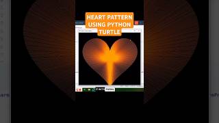 Orange Heart Shape Pattern Using Python Turtle | Python Graphics Drawing For Beginners #pythonturtle