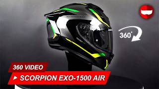 Scorpion EXO-1500 Air Sleek Black-Green - Showcase