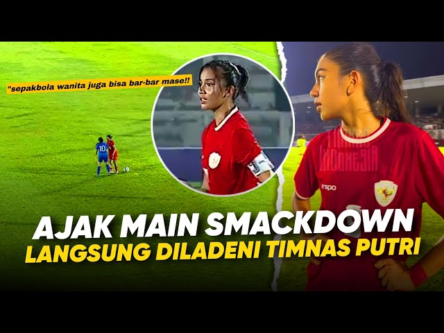 Timnas Putri Juga Bisa Bar-Bar Bos !! Moment Emosional Reva Oktaviani ke Pemain Singapura class=