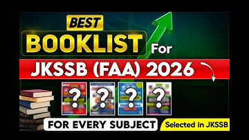 Best Books for JKSSB FAA Exam 2026 | Top Booklist for Finance Account Assistant Preparation