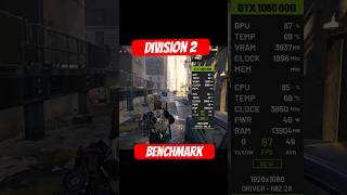 The Division 2 Benchmark Low to Ultra Settings #gtx10606gb #benchmark #division2 #gaming