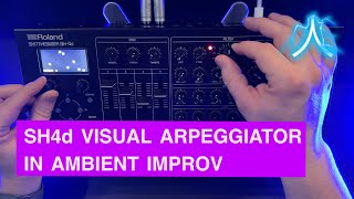 Ambient improv on SH-4d featuring the visual arpeggiator