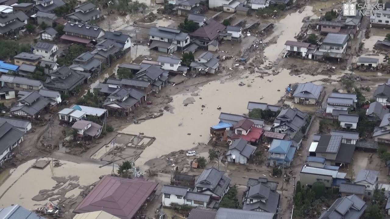 台風19号 千曲川決壊の被害状況 14日撮影 Youtube