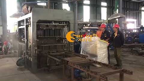 Production test before shipment QT6-15 automatic concrete block machine