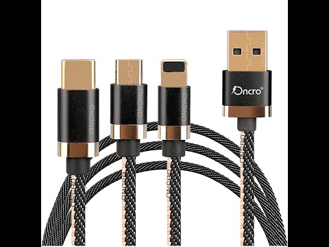 3 in 1 Charging Cable. Super charging cable for Micro USB, iPhone & Type C Devices.