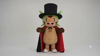 Introducing Chespin [Pokemon Mascot Costume Wearing Top Hat & Cape]