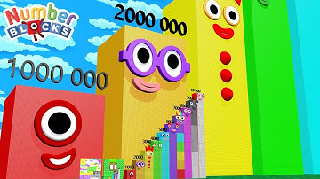 Numberblocks Step Squad NEW 1 to 441 vs 10000000 BIGGEST - The Amazing Step Squad Numberblocks HUGE