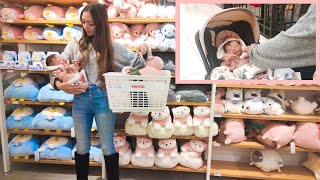 DE COMPRAS / SHOPPING con mi BEBÉ REBORN CAELI (VLOG con mi familia) || Ada Sweet