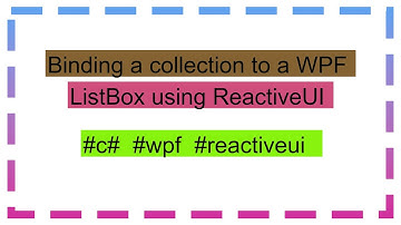 Binding a collection to a WPF ListBox using ReactiveUI