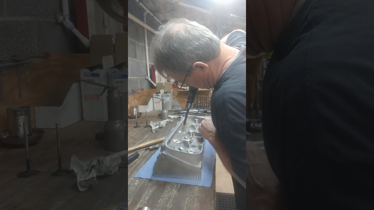 Installing CHE valve guides in some BBChev heads.