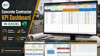 Concrete Contractor KPI Dashboard in Excel