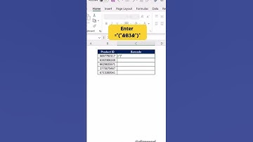 Day -25🔥 Create Barcode in Excel #tipsandtricks #shortvideo #tutorial